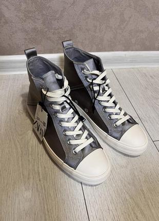 Атласные кеды zara