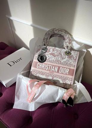 Сумка леди диор christian dior pink