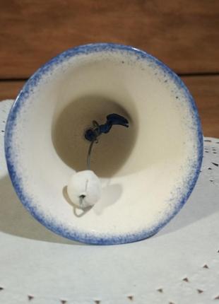 Колокольчик керамический коллекционный, елочная игрушка