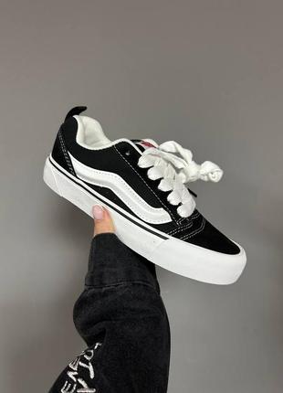 Кроссовки женские vans knu old skool black / white premium