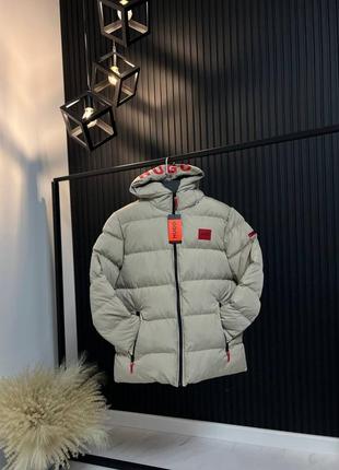 Крутая зимняя эврозимая куртка укороченный пуховик в стиле hugo boss8 фото