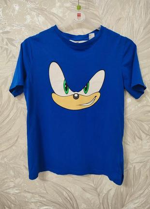 Футболка электро sonic 8-10 лет h&m