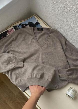 🤎красивый базовый свитерик в цвете капучино от дорогого итальянского бренда pull love🫶🏽 100% мягкая мериносовая шерсть🤤3 фото