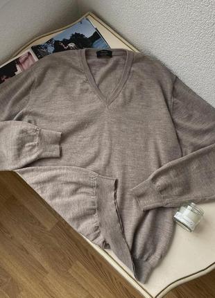 🤎красивый базовый свитерик в цвете капучино от дорогого итальянского бренда pull love🫶🏽 100% мягкая мериносовая шерсть🤤6 фото