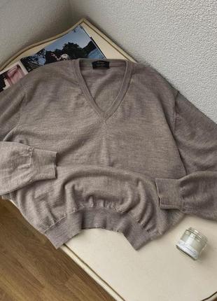 🤎красивый базовый свитерик в цвете капучино от дорогого итальянского бренда pull love🫶🏽 100% мягкая мериносовая шерсть🤤5 фото