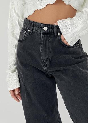 Женские широкие джинсы с защипами6 фото