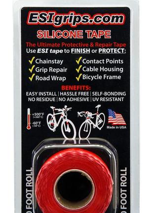 Силиконовая лента esi silicon tape 10' (3,05м) roll red, красная1 фото