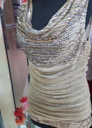 Нарядная  маечка,расшитая пайеткой