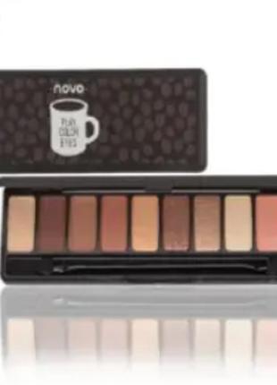 Тени для век, палитра из 10 оттенков novo