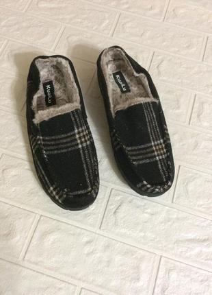 Тапочки чоловічі із задниками р.41 26см на хутрі rosa