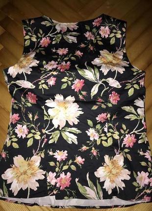 Laura ashley хлопковая блуза в цветочный принт! р.-382 фото