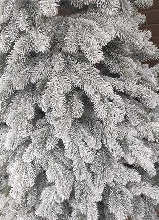 Элитная заснеженная 2.5м литая елка искусственная ель со снегом10 фото