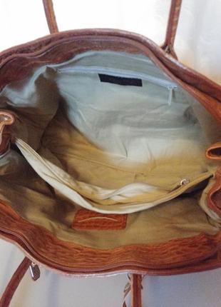 Большая сумка  из натуральной кожи borse in pelle италия6 фото