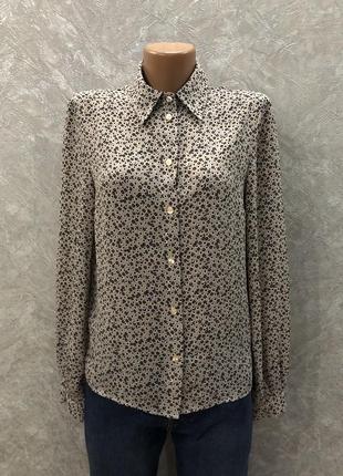 Блузка рубашка в мелкий цветок