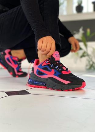 Кросівки жіночі nike air max 270 black pink, жіночі кросівки найк аір макс 270