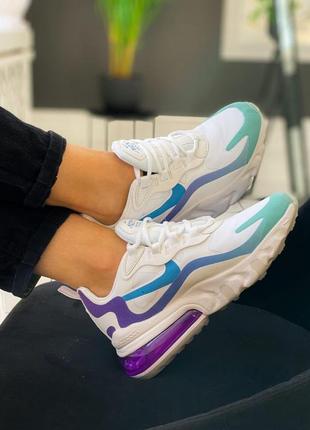 😍💖😻nike air max 270 react rose white light blue😻💖😍женские кроссовки