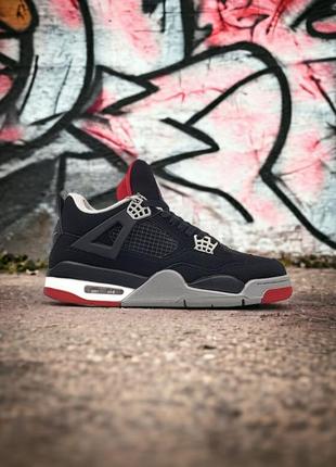 Nike air jordan 4 bred •black red white•