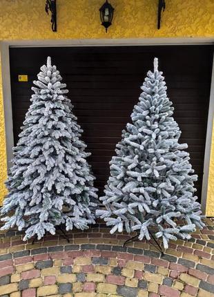 Элитная заснеженная 2.3м литая елка искусственная ель со снегом6 фото