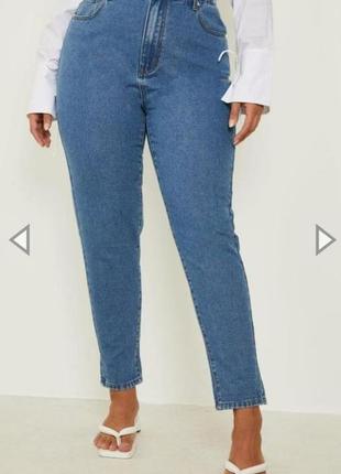 Шикарные джинсы высокая посадка 56-58 размер boohoo3 фото