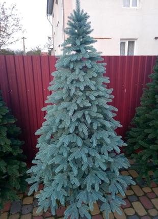 Премиум голубая 2.3м литая елка искусственная ель литая6 фото