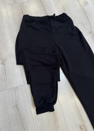 Черные тонкие спортивные штаны2 фото