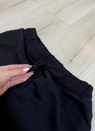 Черные тонкие спортивные штаны3 фото