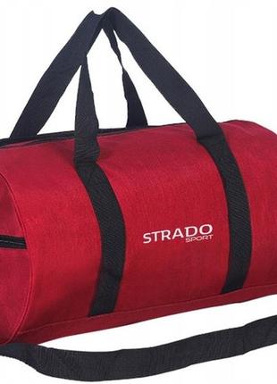 Cпортивная сумка с отделом для обуви из полиэстера 25l strado sport красная