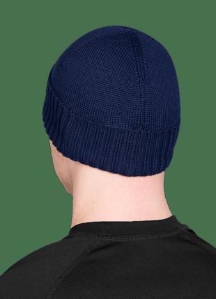 Шапка watch cap merino темно-синяя3 фото