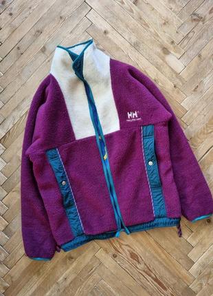 Винтажная шерпа шуба куртка флипка helly hansen оверсайз шерпа флиска винтаж