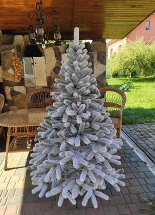 Буковельская заснеженная 2.1м литая елка искусственная ель праздничная со снегом7 фото