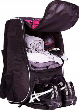 Жіночий спортивний рюкзак для тренувань 22l amazon basics чорний з рожевим4 фото