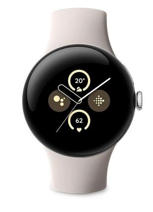 Google pixel watch 2 wlan eu - polished silver / porcelain смарт-годинник2 фото