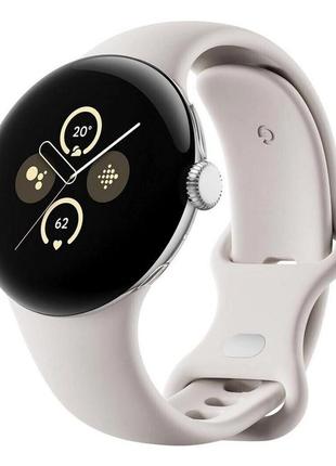 Google pixel watch 2 wlan eu - version polished silver / porcelain​​​​​​​ смарт-часы