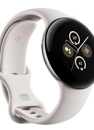 Google pixel watch 2 wlan eu - polished silver / porcelain смарт-годинник3 фото