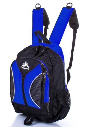 Детский рюкзак из полиэстера oxford onepolar черный с синим w1297-blue2 фото