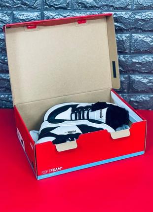 Кроссовки пума зимние puma white/black высокие женские кроссовки на меху пума8 фото