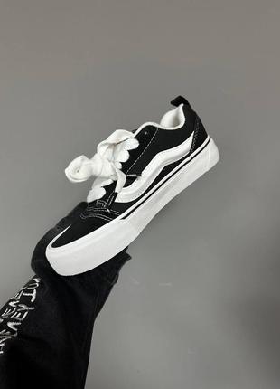 Кожаные зимние кеды ванс, vans old skool. цвет черный с белым.5 фото