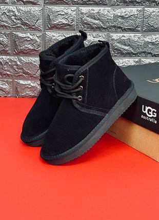 Ботинки угг ugg australia зимние женские угги черные меховые высокие угг