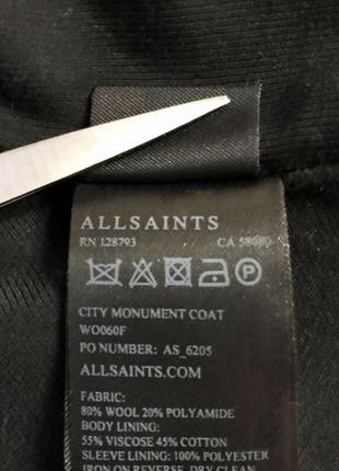 Шерстяне пальто allsaints8 фото