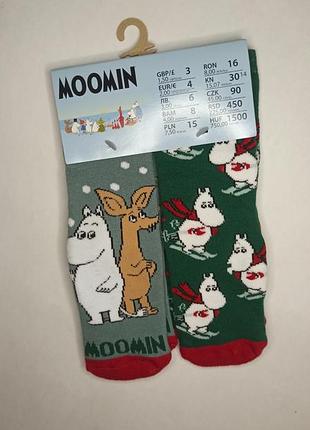 Махровые носки 27-30 размер. муми-тролль