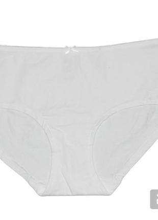 Белые женские хлопковые трусики размер 48-50 tcm tchibo нитевичка1 фото