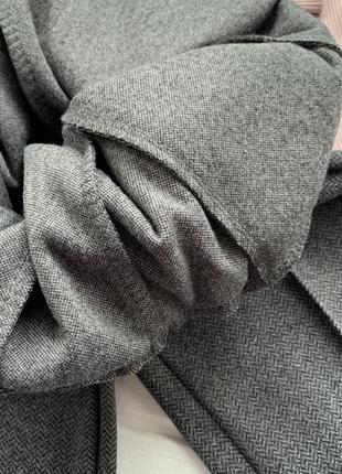 Стильные теплые брюки брючины кашемир серые для девичинк.3 фото