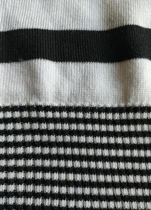 Яркая кофта полосатая черно-белая на пуговицах тонкая4 фото
