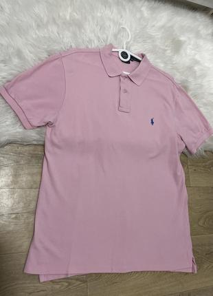 Чоловіче поло рожеве polo by ralph lauren оригинал