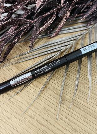 Оригінал isadora fine liner eye stylo підводка для очей 02 dark brown