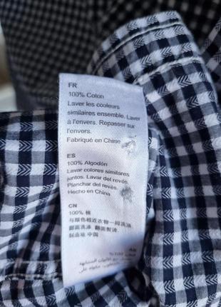 Брендова базова топова бавовняна картата сорочка в дрібну клітинку shirt xl linea7 фото