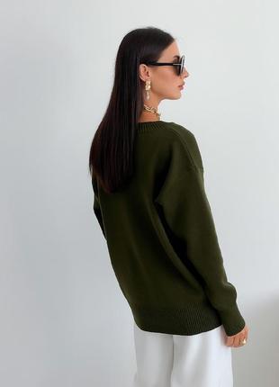 Теплый шерстяной базовый свитер3 фото