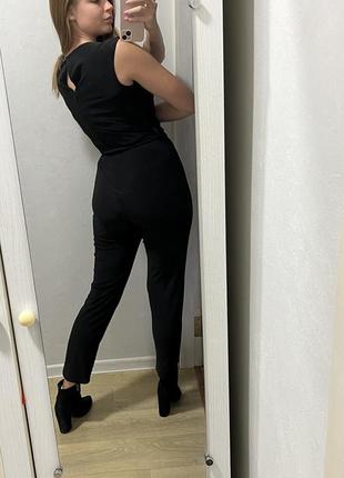 Комбинезон женский черный классический со штанами5 фото