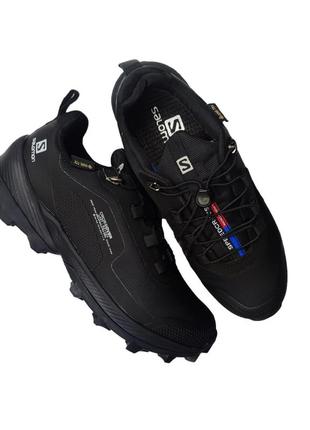 Мужские кроссовки salomon speedcross черные (термо)2 фото