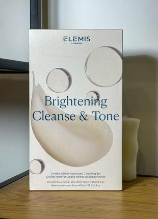 Elemis kit: brightening cleanse & tone - набір очищення-шліфовка та тонізація шкіри (супероб'єми)